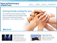 Tablet Screenshot of plasticandhandsurgeryntx.com